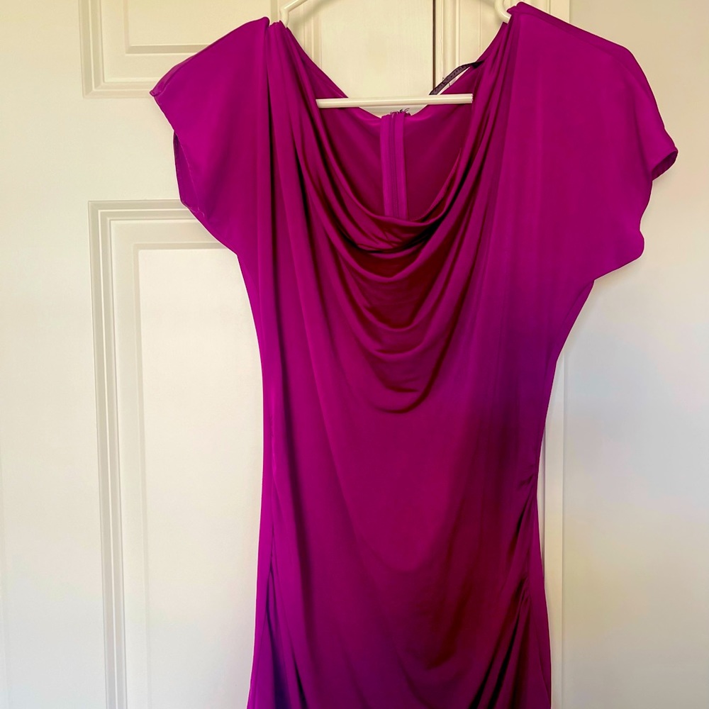 Banana Republic fuschia drape neck blouse- small